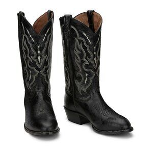 Tony Lamas Boots Men's Footwear Bonham 13" Smooth Ostrich Wester Color Black